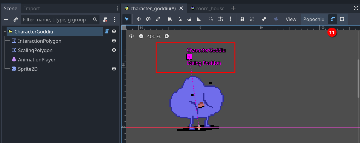 Position the dialogue where it's more convenient Correct Character's text position