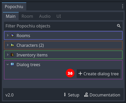 Create dialog tree