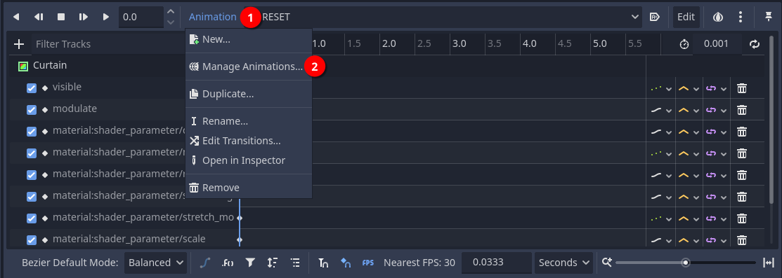 Manage animations