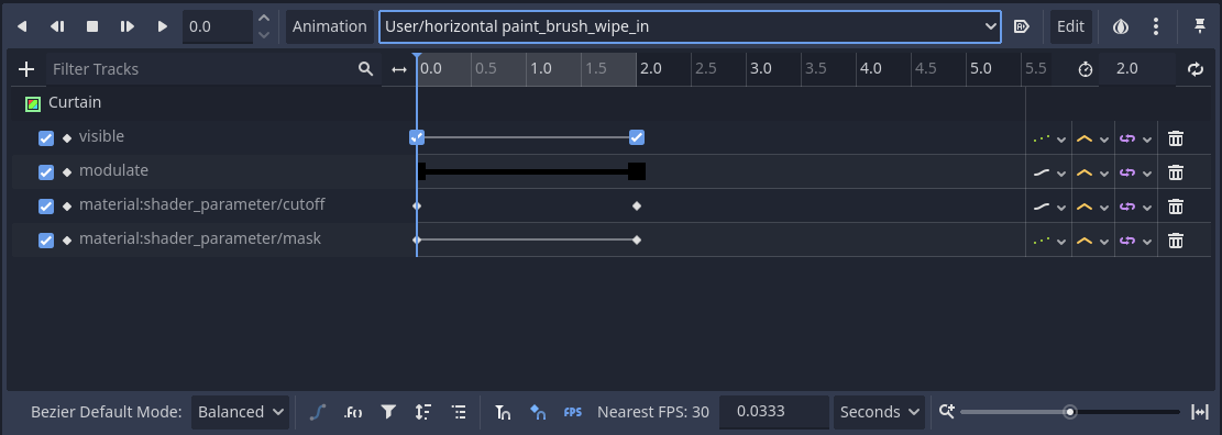 Wipe-in animation