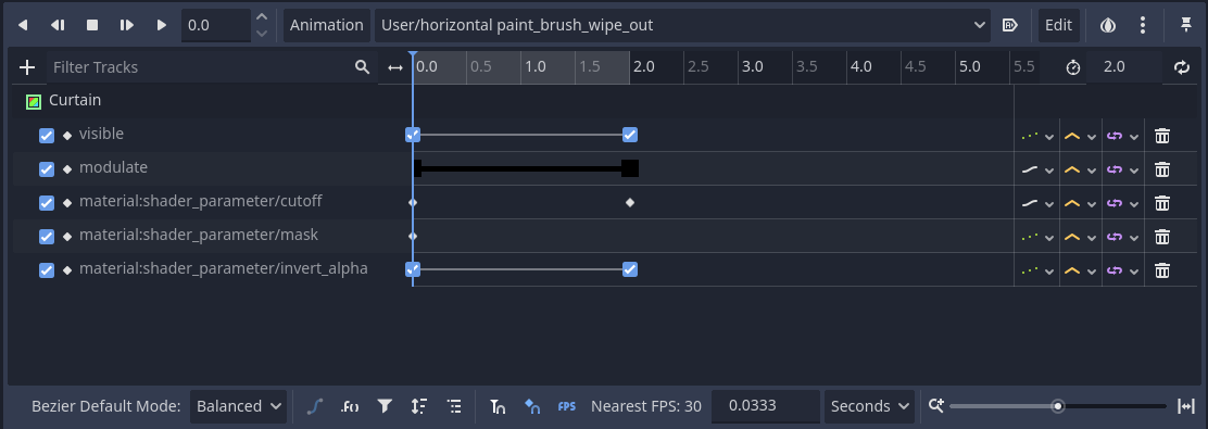 Wipe-out animation